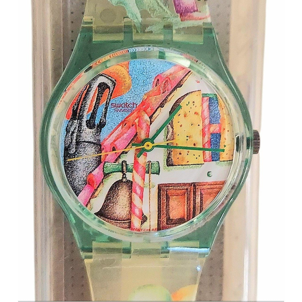 Vintage Swatch Watch LE CHAT BOTTE GG123 1993 Standard Gents With Case & Battery