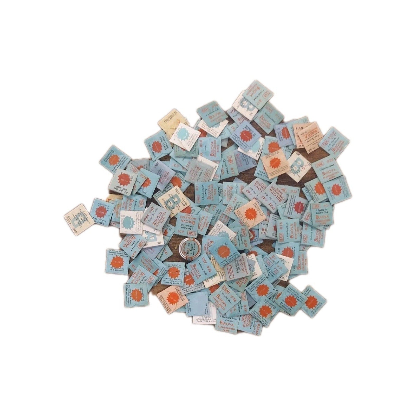 Watchmakers Lot 150 x Assorted Bulova Parts Winding Stems Click Springs & More