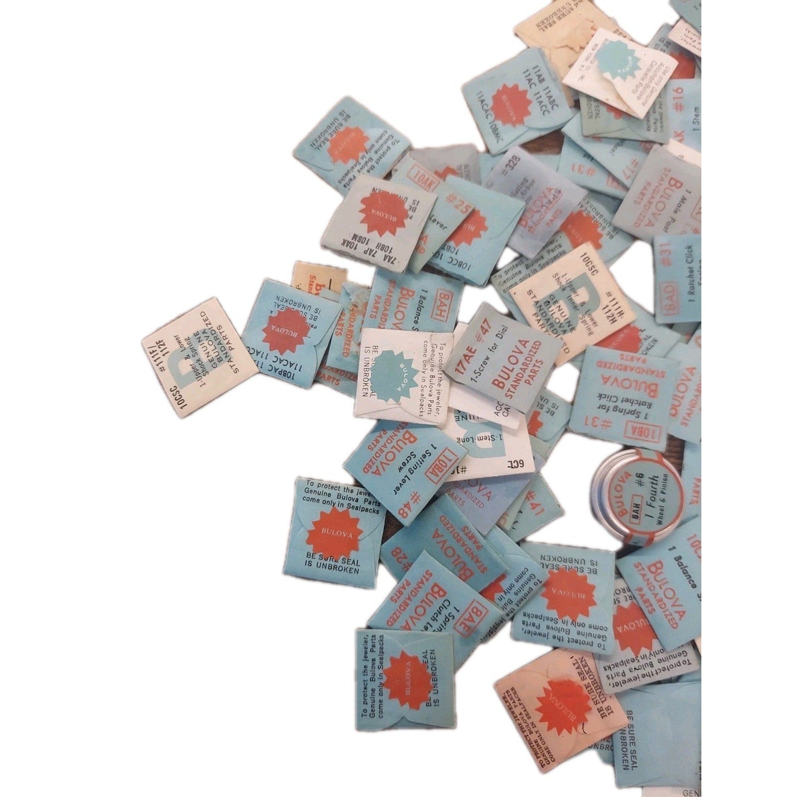 Watchmakers Lot 150 x Assorted Bulova Parts Winding Stems Click Springs & More