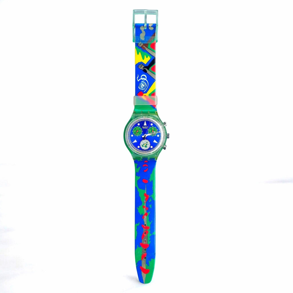 Swatch Chrono Watch UNLIMITED SCZ103 1994 Specials Designed By YaYa NOS