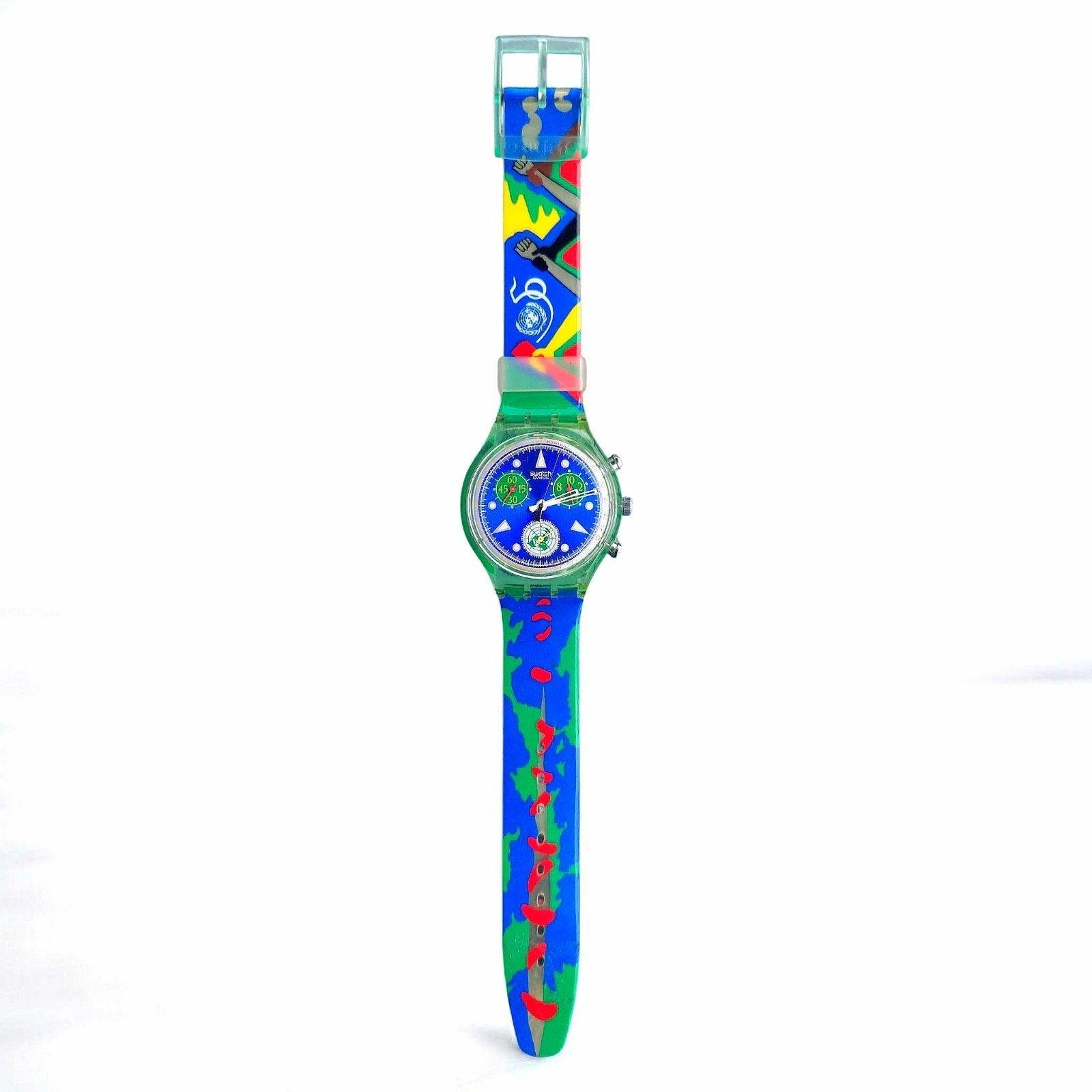 Swatch Chrono Watch UNLIMITED SCZ103 1994 Specials Designed By YaYa NOS