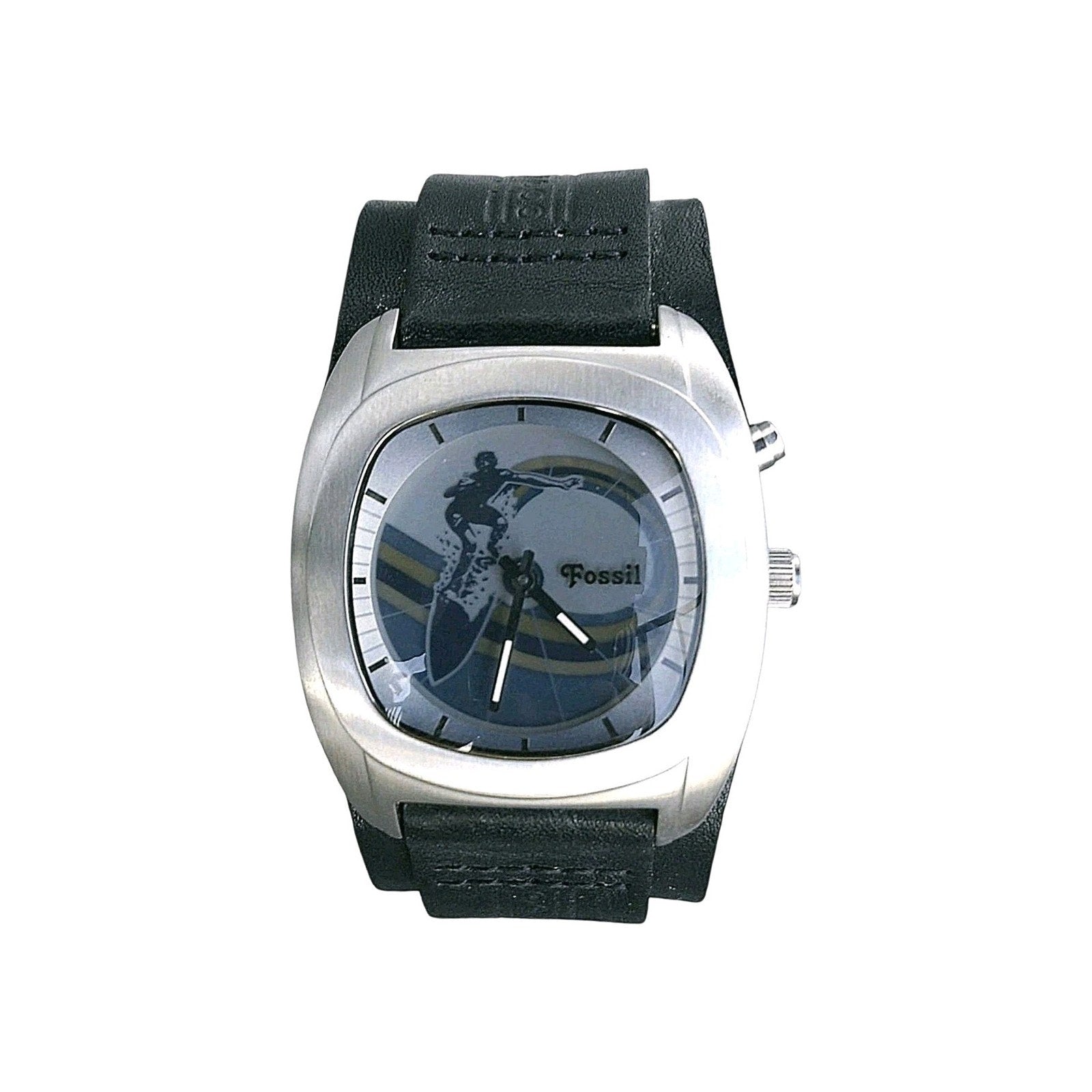 Vintage Fossil JR-8290 Big Tic Surfer Digital Animation Display Men's Watch Rare