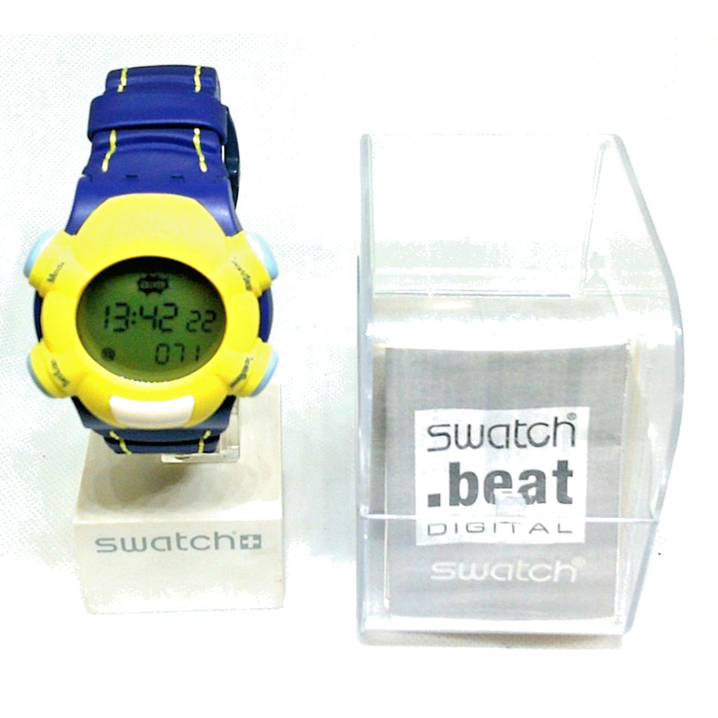 Vintage Swatch Watch NET-TIME STATIC SQN101 1999 BEAT Rare digital display NIB