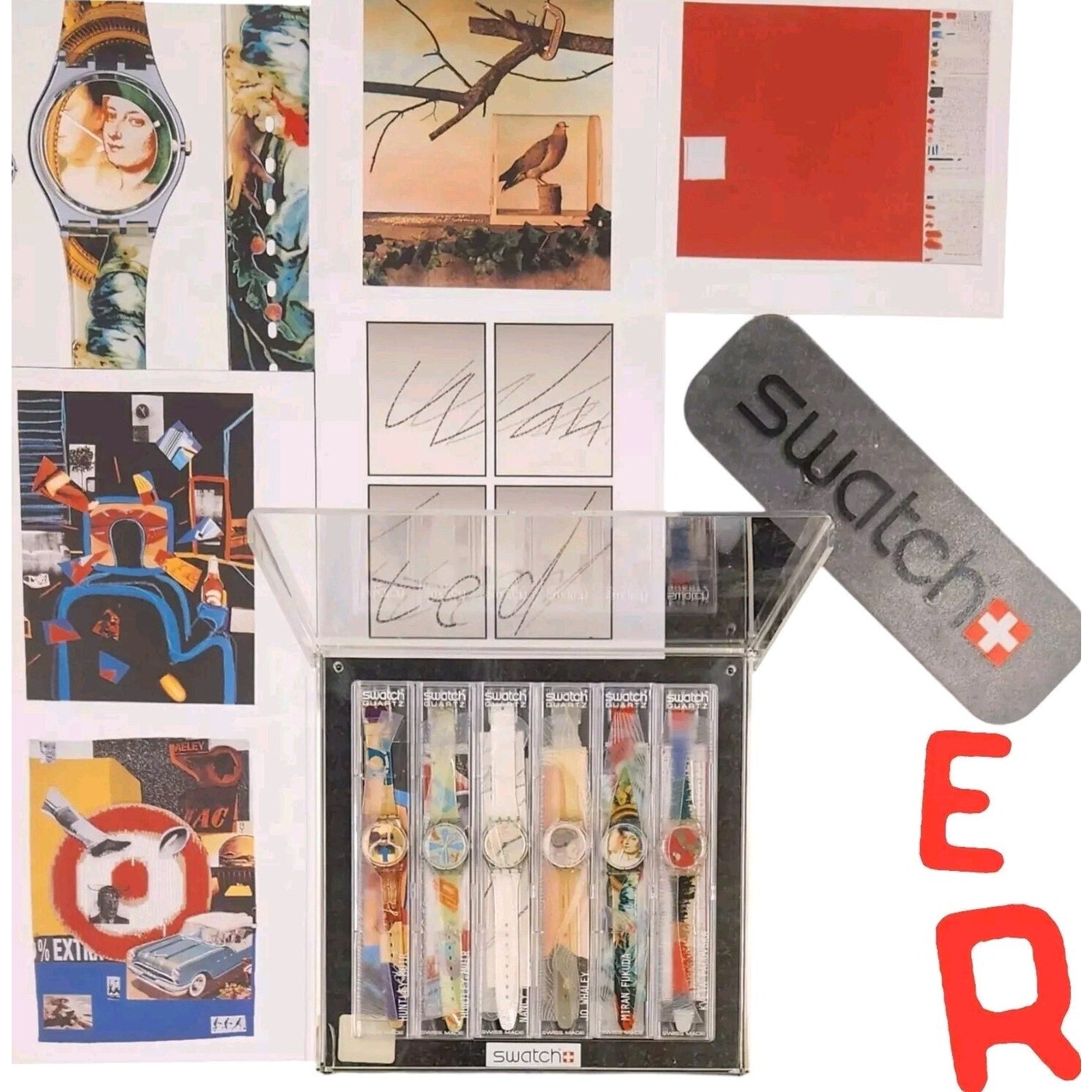 Swatch Artpack4 Watch Set with the TICKING BRAIN GK247 by Jo Whaley