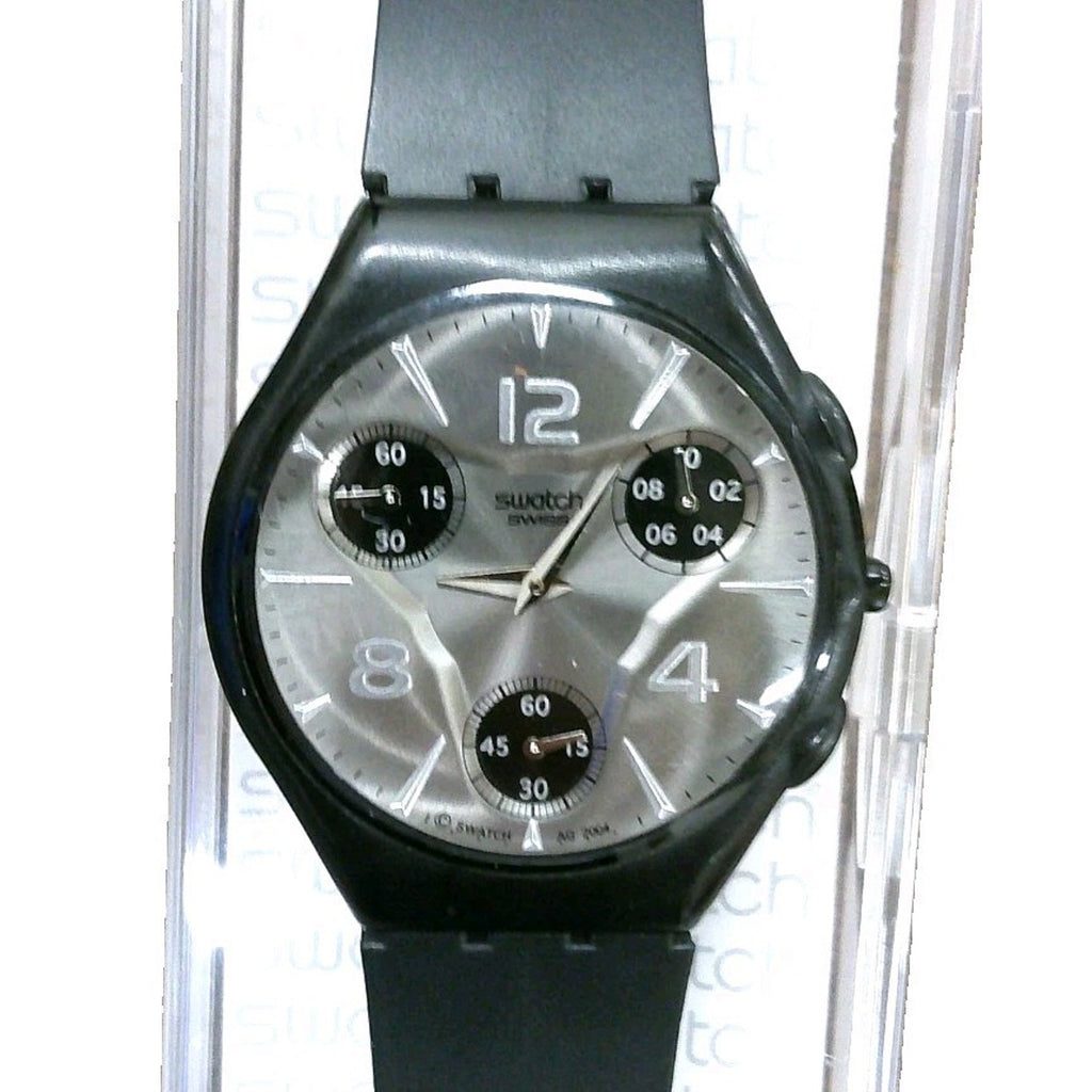 Swatch Watch PURE CHRONO SUYB113 2005 Skin Chrono Rare Ultra Thin Swiss Quartz