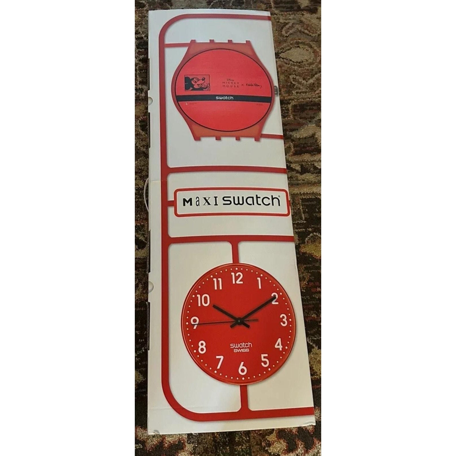 Swatch ECLECTIC MICKEY Maxi Clock MSUOZ336 2021 Specials Design By Keith Haring