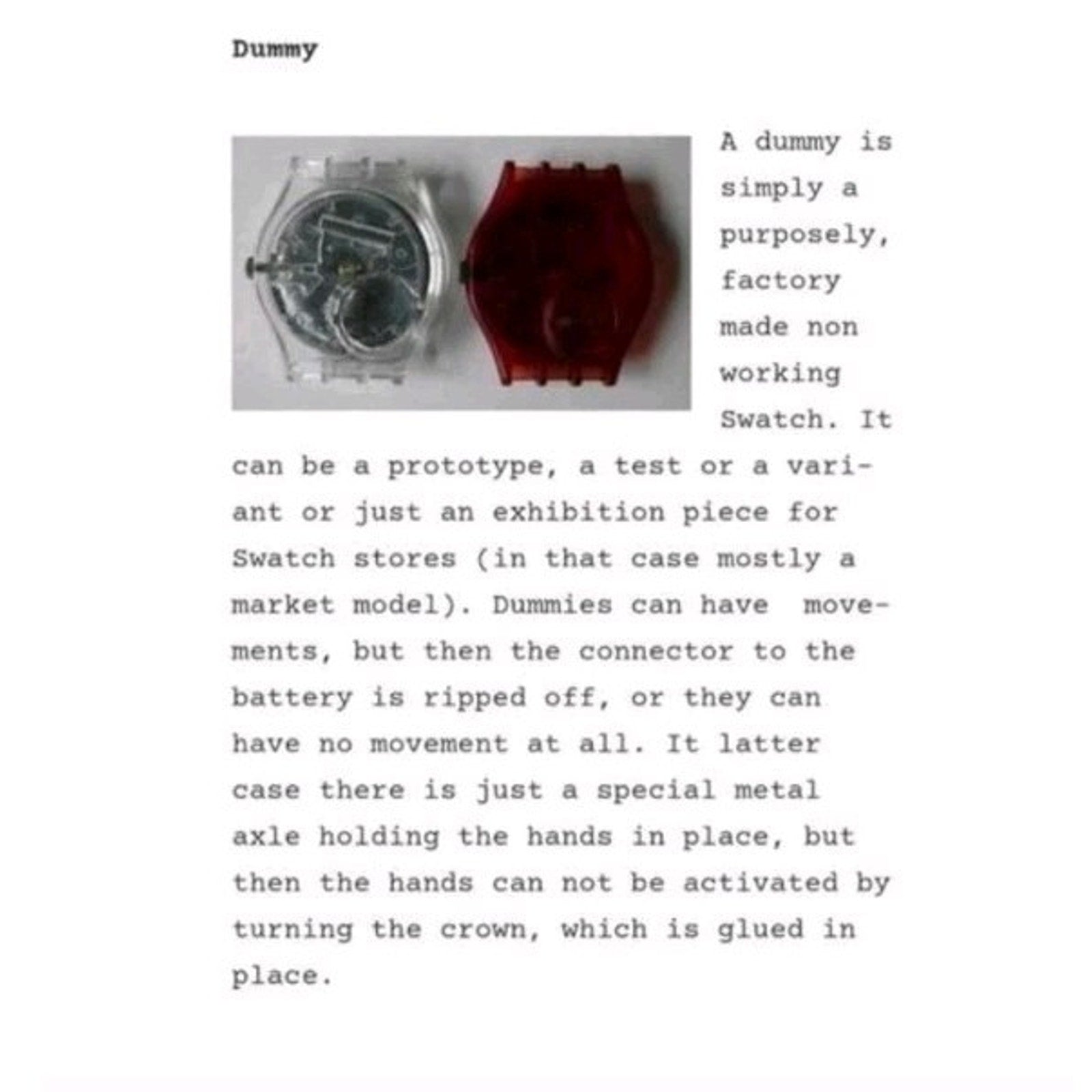 Swatch Watch OONGAWAH! GK193 1995 Dummy With New Clear Jelly Band