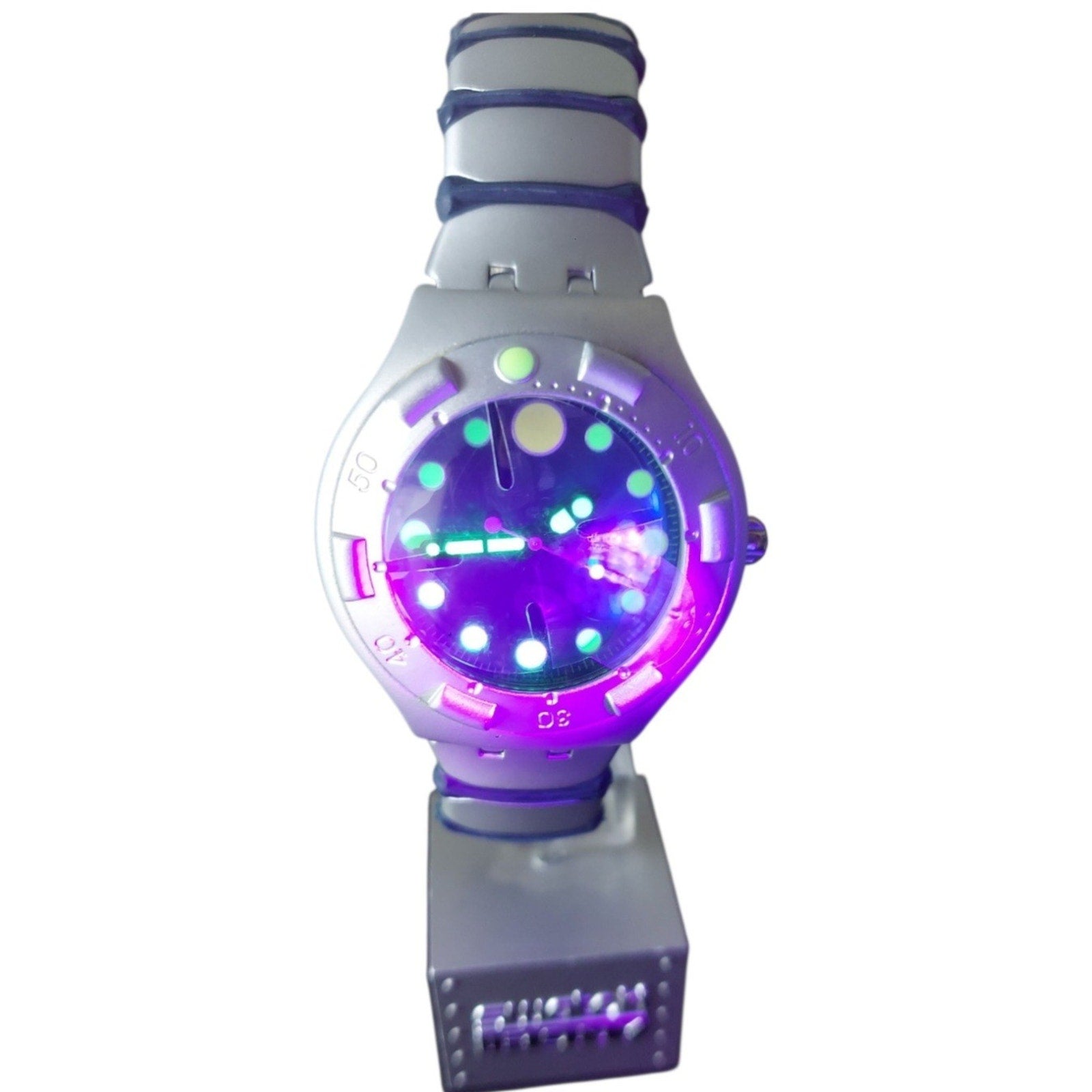 Swatch Watch HYDROSPACE YDS1006 1998 Irony Scuba 200 Aluminum Bracelet Luminous