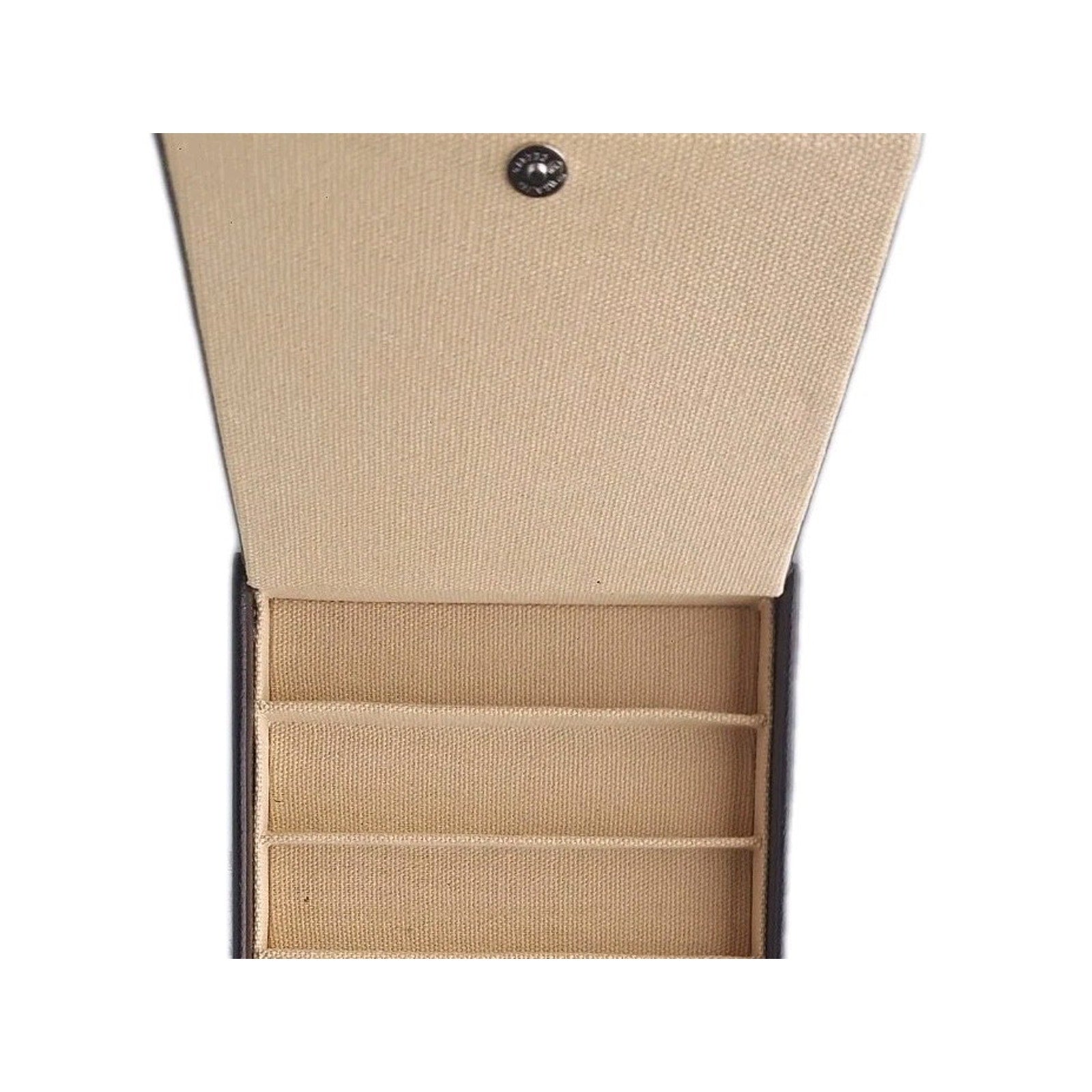 Authentic Fendi Selleria Watch & Band Case Embossed Logo Brown Leather Box