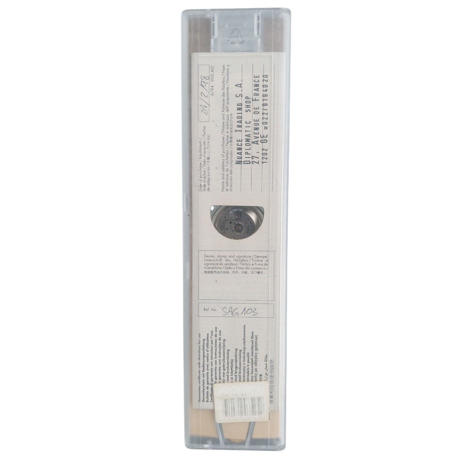 Swatch Watch NACHTIGALL SAK104 1993 Automatic Swiss Made New Old Stock