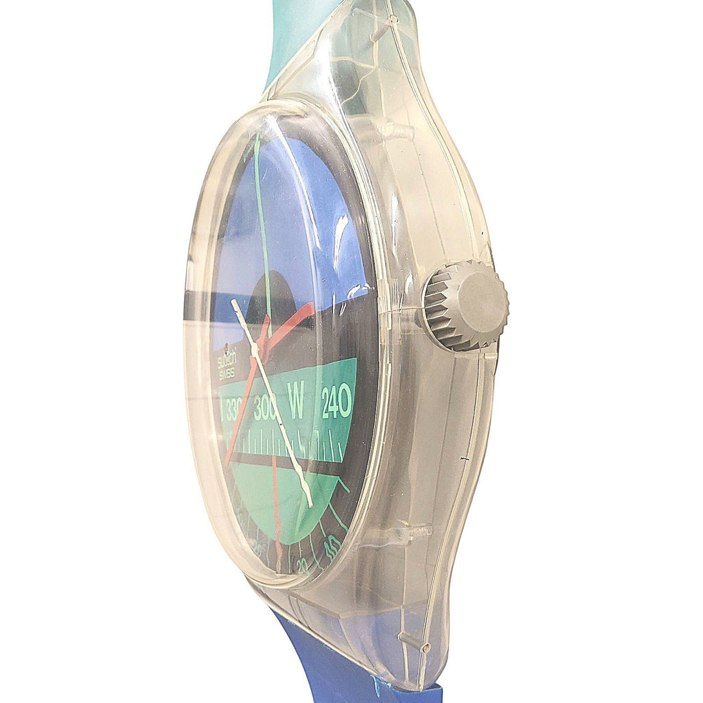 Vintage Swatch Clock NAUTILUS Maxi MGK102 1987 Rare Swiss Made Quartz