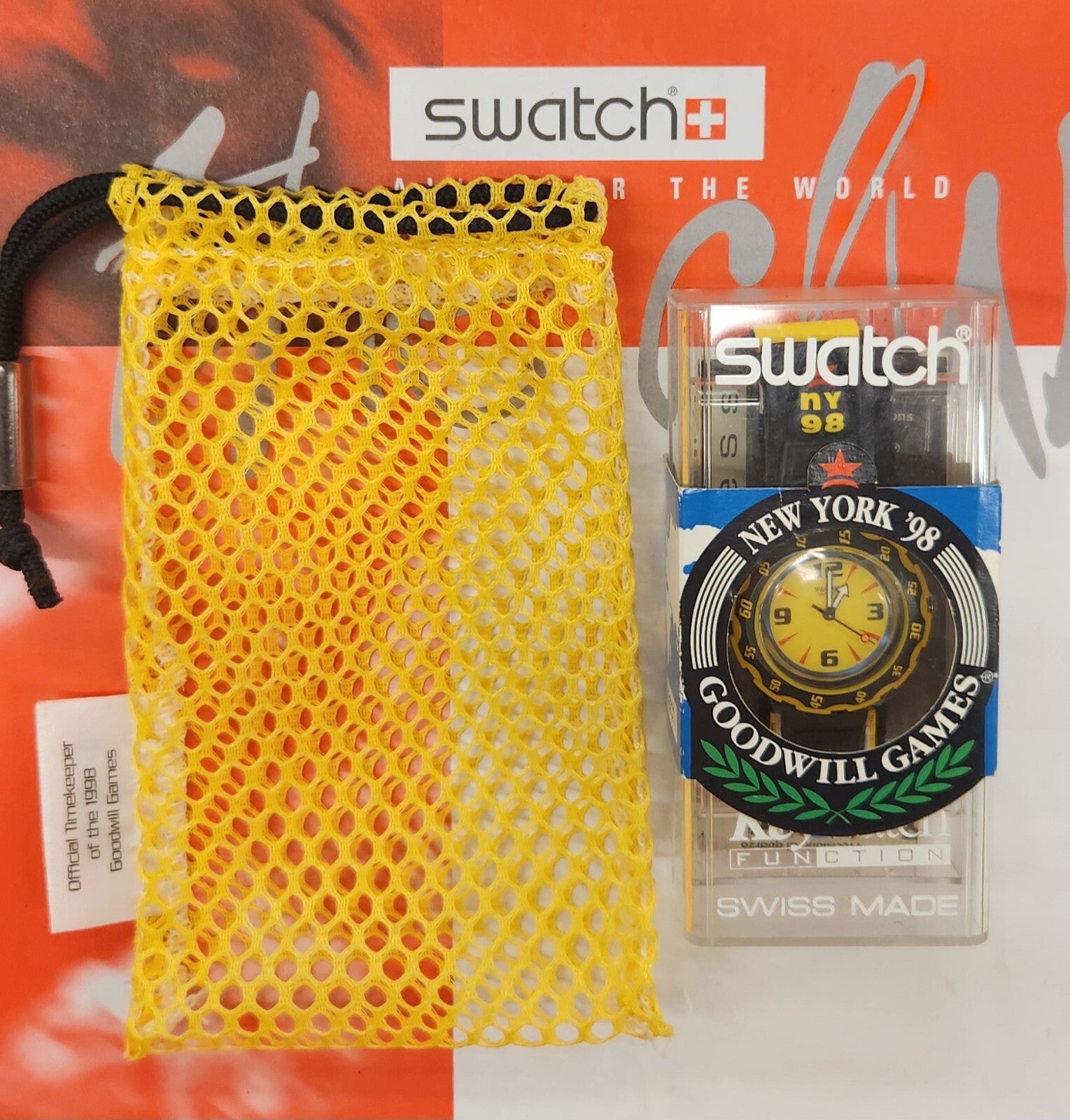 1998 Swatch Scuba 200 Watch GOODWILL GAMES New York SHB101 New Old Stock