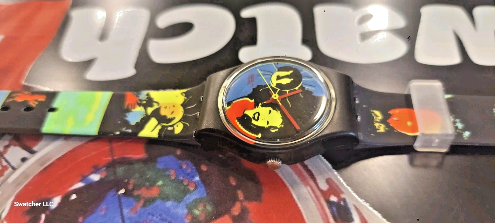 1989 Swatch Watch SUN LADY LB125 With Guard, Battery and Replacement Strap NOS