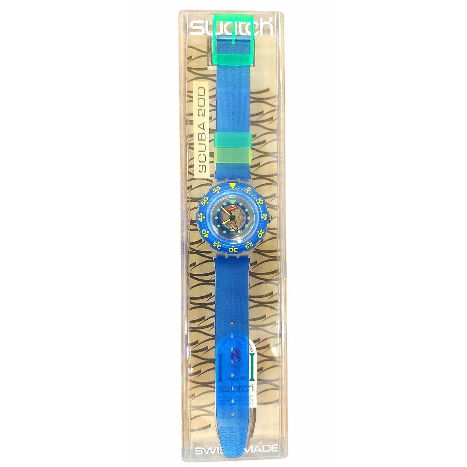 Vintage Swatch watch ANGUILLA SDK120 Rare 95 Scuba 200 Divers Swiss Made Quartz