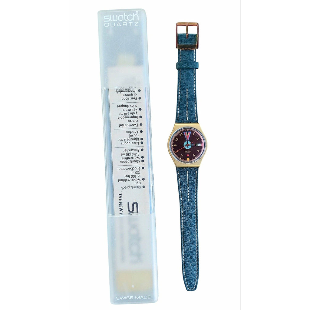 Vintage Swatch Watch BOCA VERDE GX402 1989 Standard Gents Rare Swiss Made Quartz