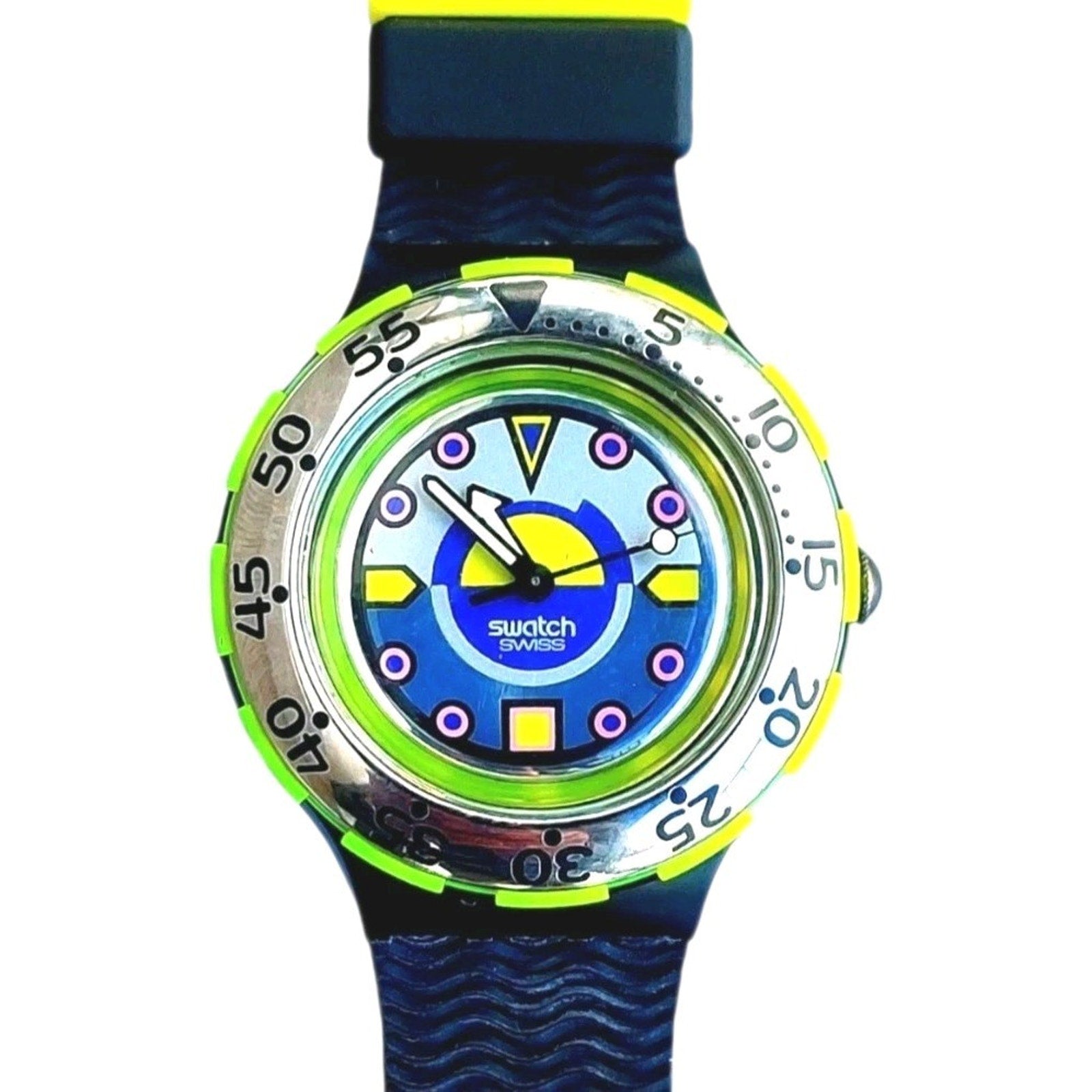 Vintage Swatch Watch BOMBOLA SDB103 1993 Scuba With Case Battery & Paperwork NOS