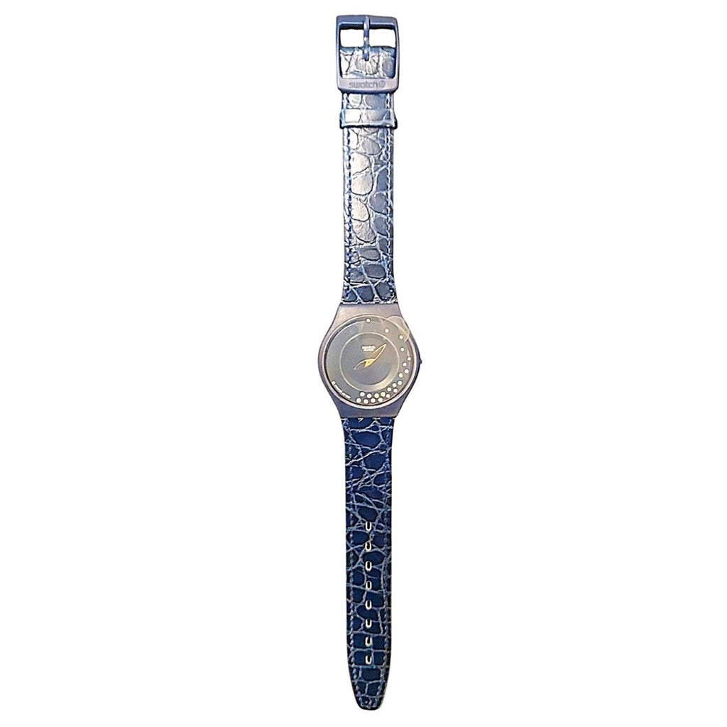 Swatch LA NUIT ETOILEE SFZ101 1998 Numbered Edition Skin Watch W/ Real Diamonds