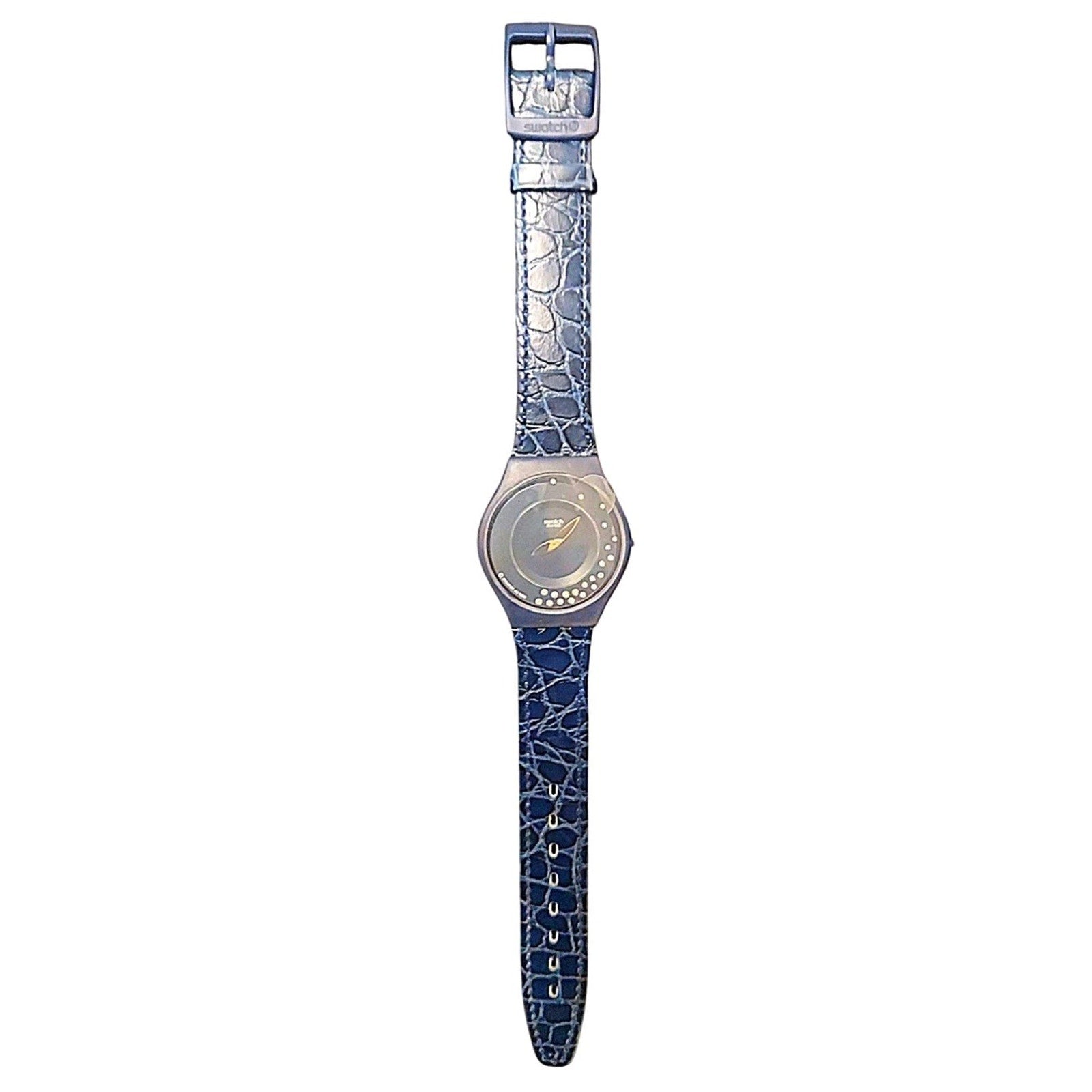Swatch LA NUIT ETOILEE SFZ101 1998 Numbered Edition Skin Watch W/ Real Diamonds