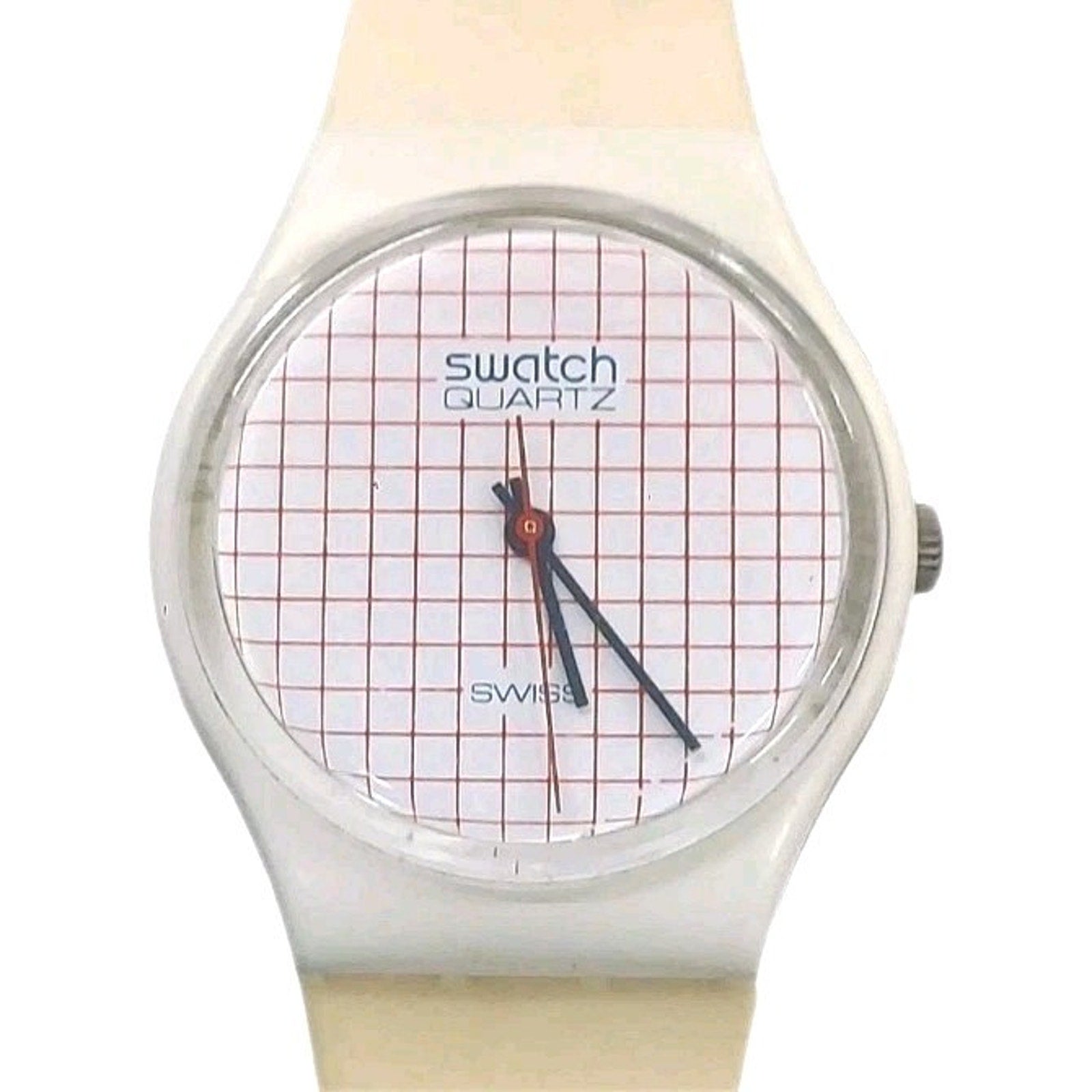 Vinrage Swatch Watch TENNIS GRID GW100 1983 Standard Gents Rare Swiss Quartz