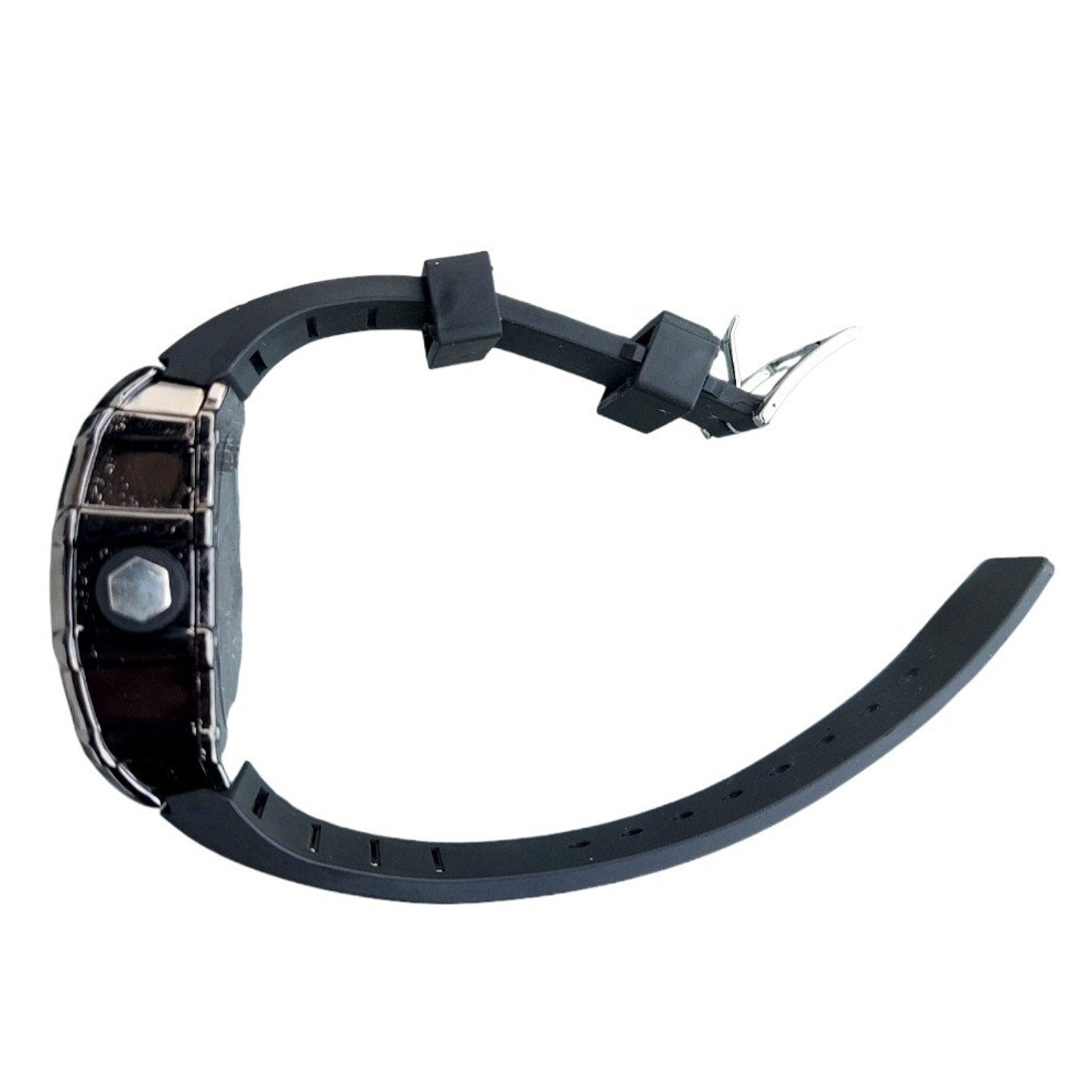 New 44mm Men's Barrel Case Automatic Watch Black 9179G