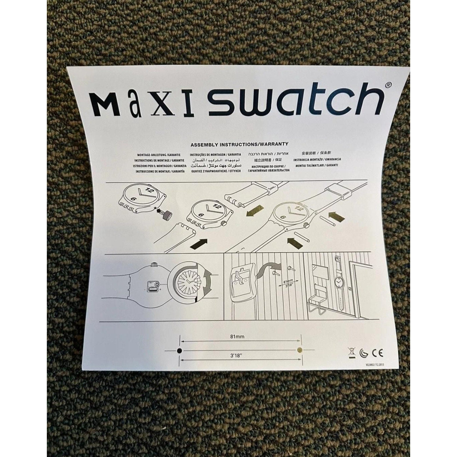 Swatch ECLECTIC MICKEY Maxi Clock MSUOZ336 2021 Specials Design By Keith Haring