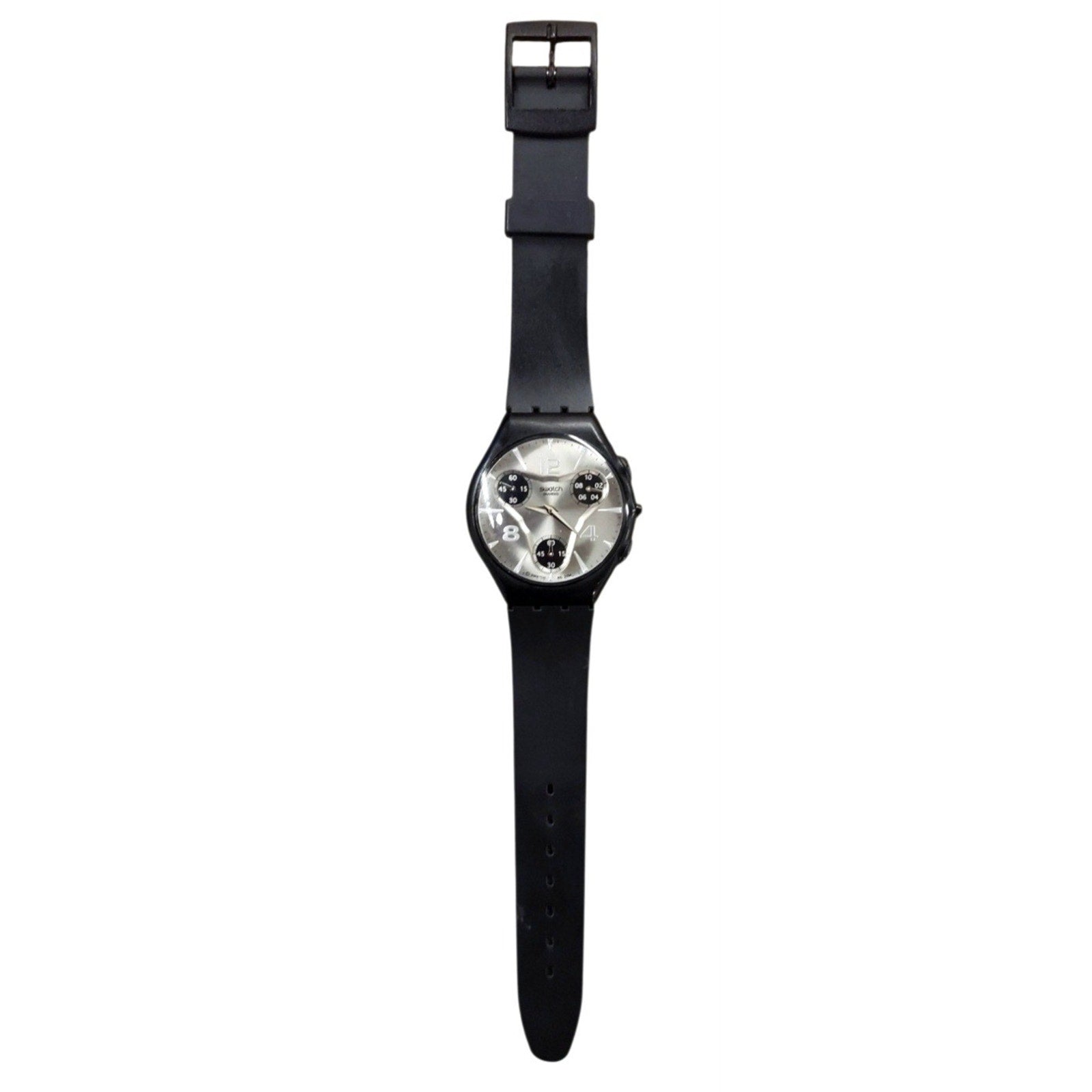 Swatch Watch PURE CHRONO SUYB113 2005 Skin Chrono Rare Ultra Thin Swiss Quartz