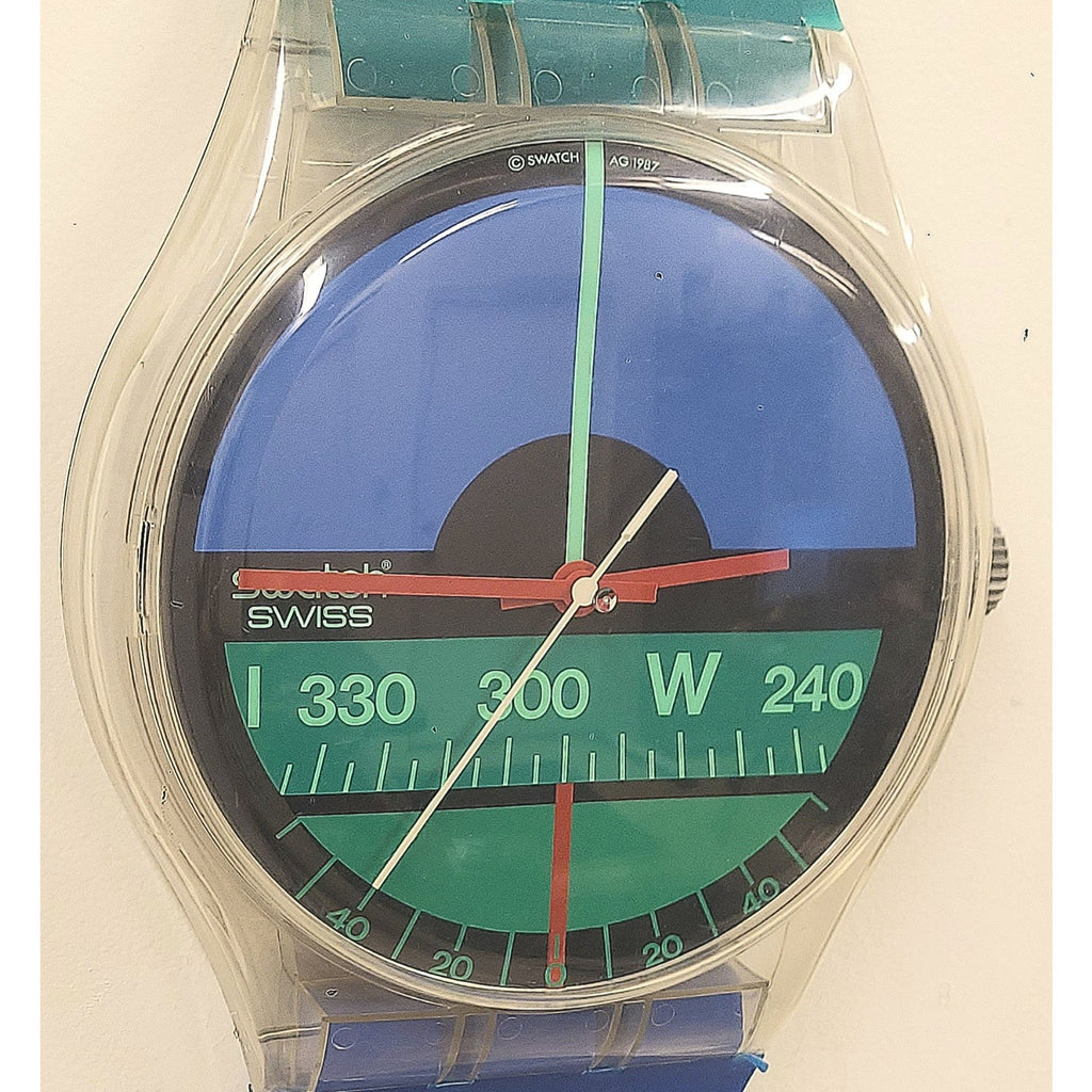 Vintage Swatch Clock NAUTILUS Maxi MGK102 1987 Rare Swiss Made Quartz