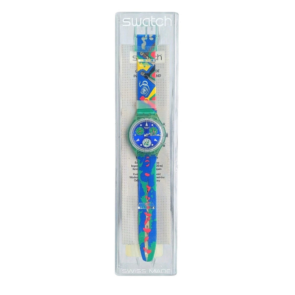 Swatch Chrono Watch UNLIMITED SCZ103 1994 Specials Designed By YaYa NOS