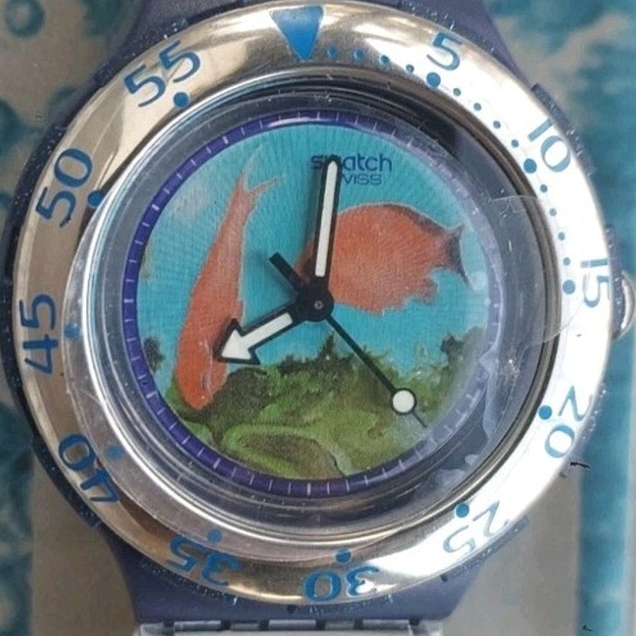 Vintage Swatch Watch DECOMPRESSION SDN112 1994 Scuba Divers Swiss Made Quartz
