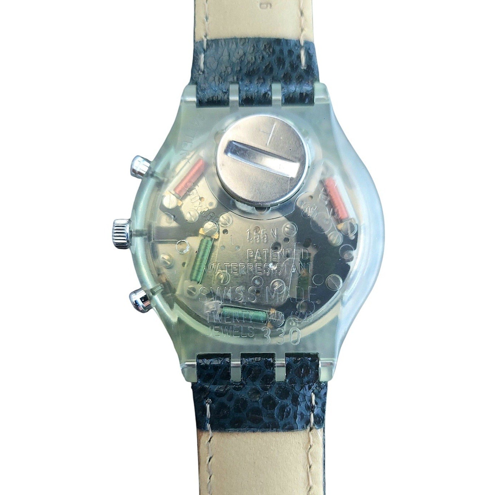 Swatch Watch GREENTIC SCV100 1992 Chrono Rare Swiss Made New Old Stock