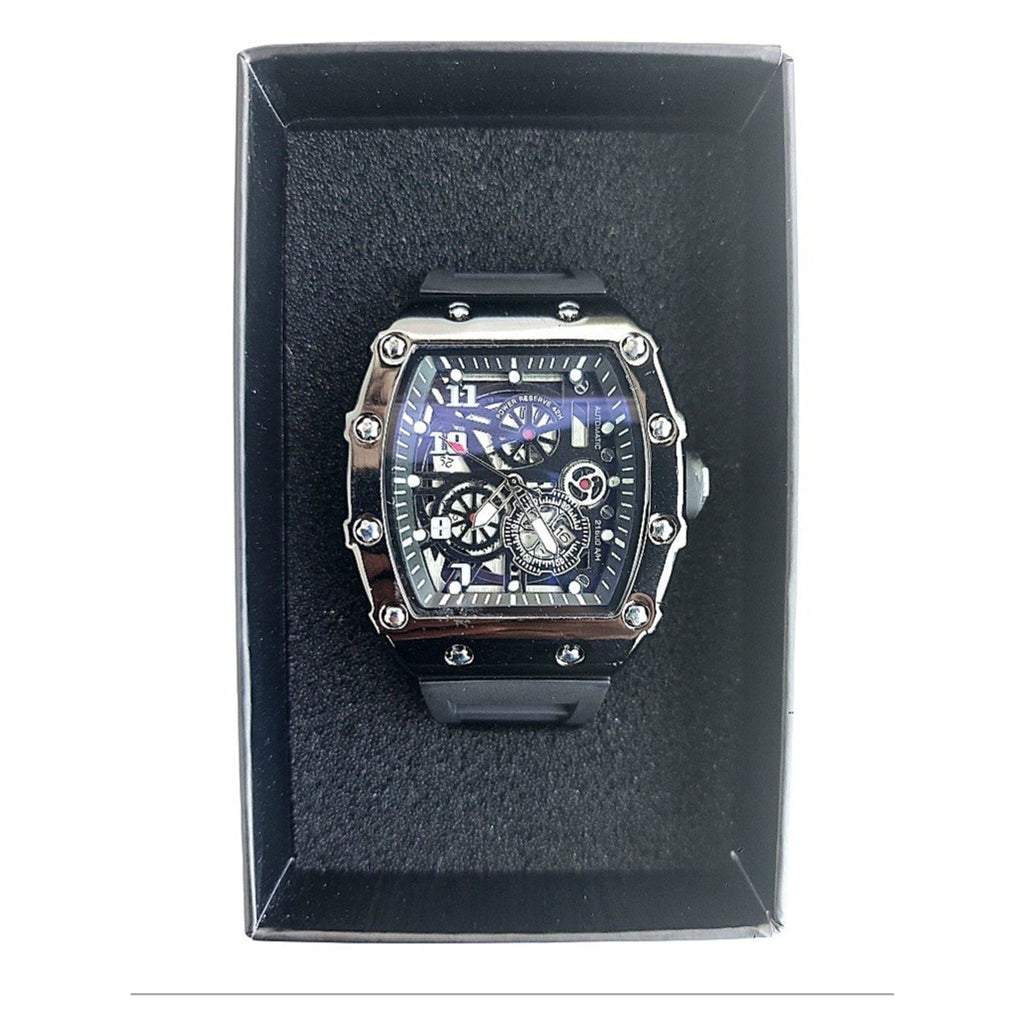 New 44mm Men's Barrel Case Automatic Watch Black 9179G