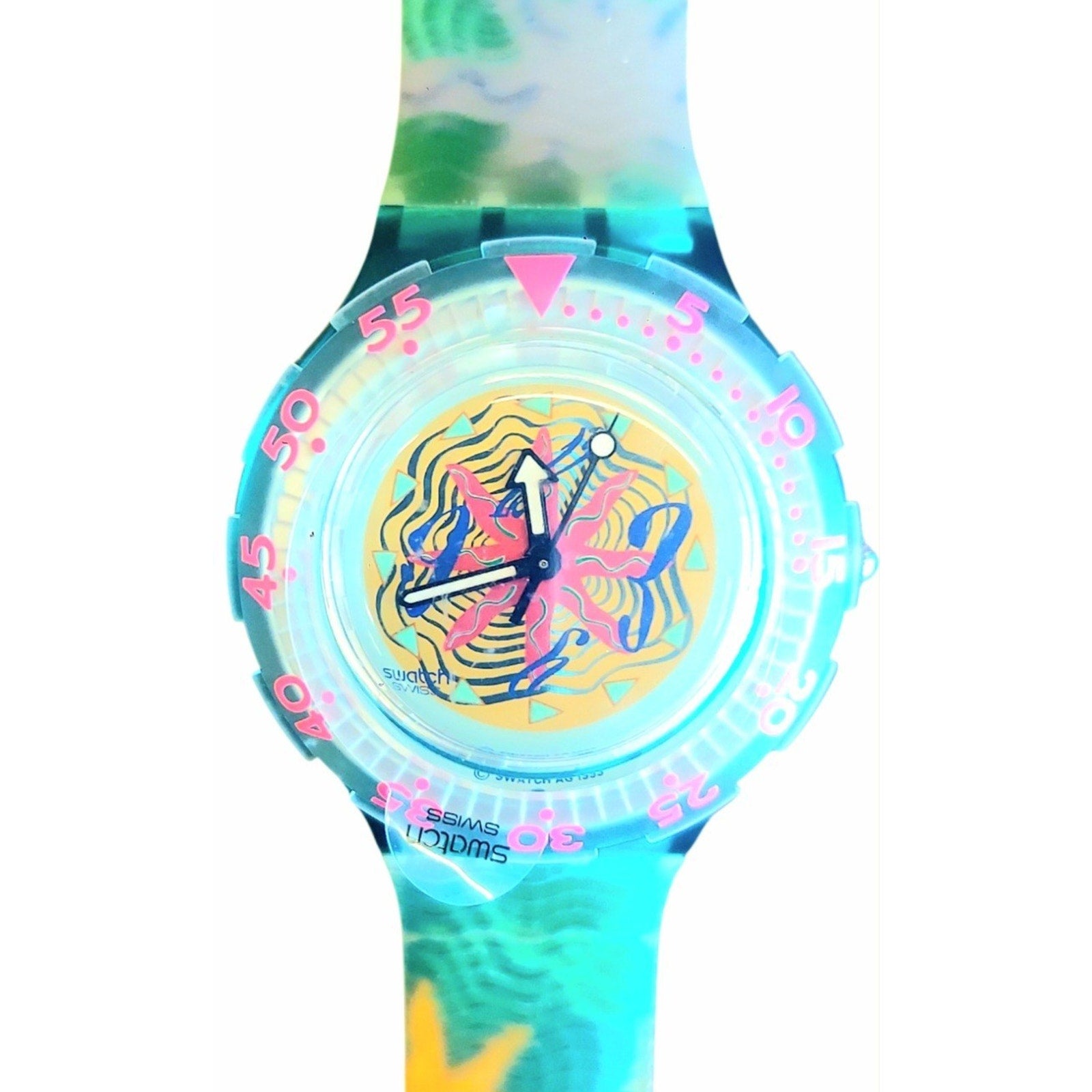 Vintage Swatch watch SEA FLOOR SDN108 1994 Scuba Divers Swiss Made Quartz N182