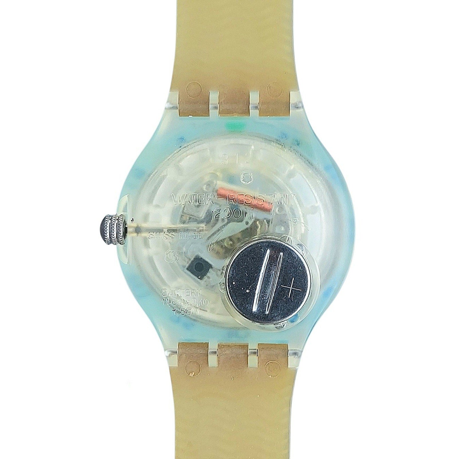 Swatch Watch BLUE ICE SDK107 1993 Scuba Divers Rare Skeleton Dial Swiss Quartz