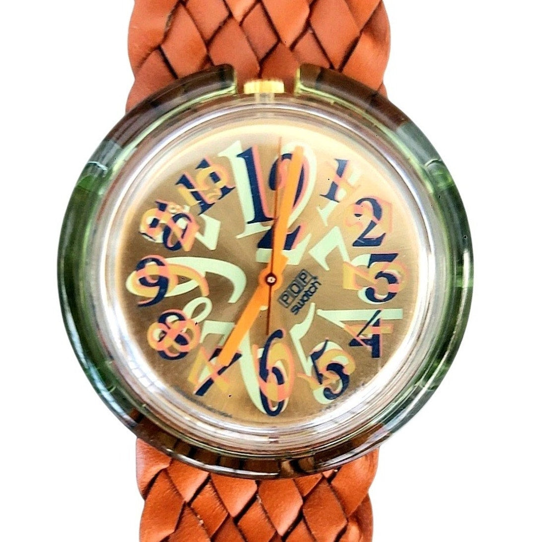 Swatch PANTOUFFLE PMK108 1995 Pop Watch New old stock in case with paperwork