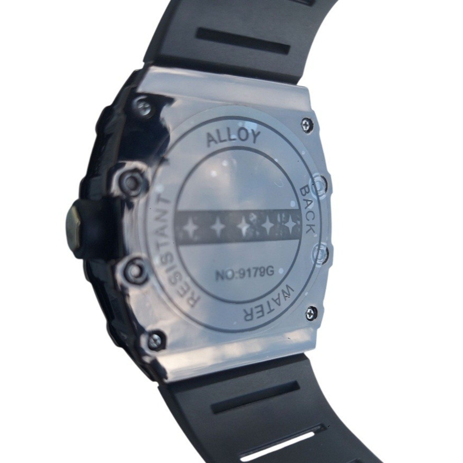 New 44mm Men's Barrel Case Automatic Watch Black 9179G