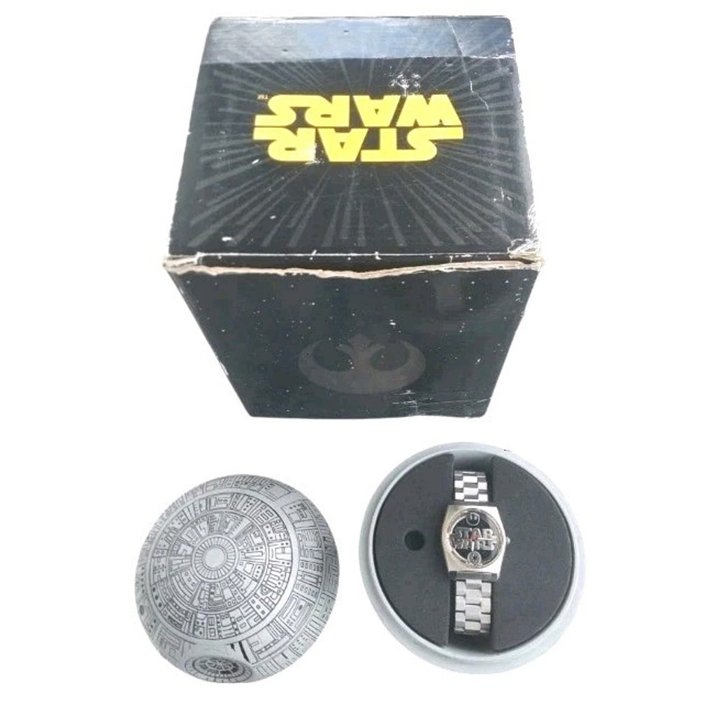 Vintage FOSSIL Star Wars Death Star Watch LI-1568 1996 Rare Limited Edition