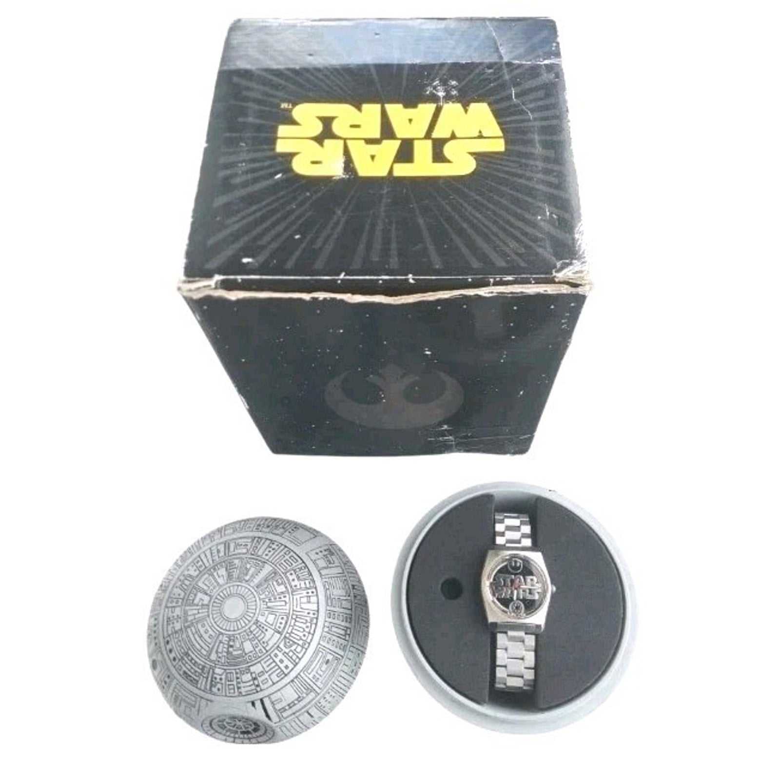 Vintage FOSSIL Star Wars Death Star Watch LI-1568 1996 Rare Limited Edition