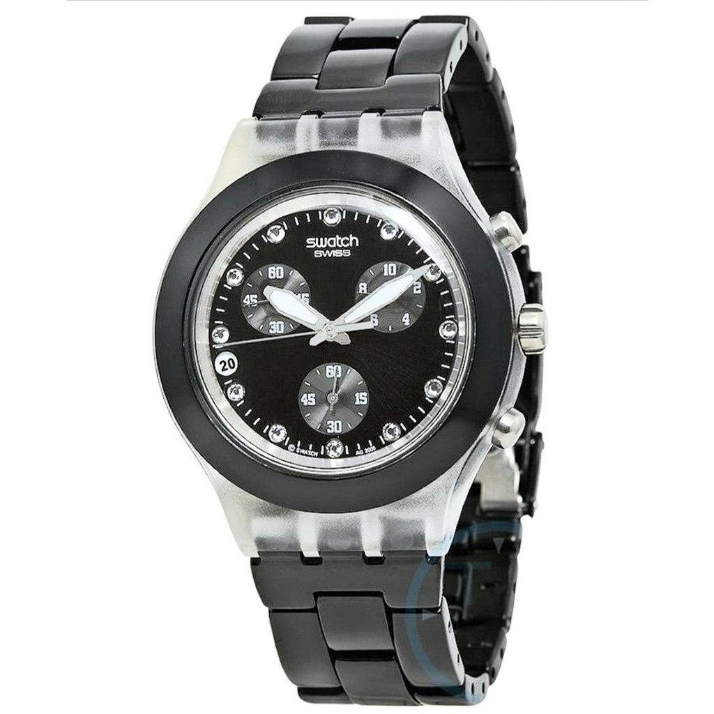 Swatch Watch FULL-BLOODED NIGHT SVCK4035AG 2007 Diaphane Chrono New Old Stock