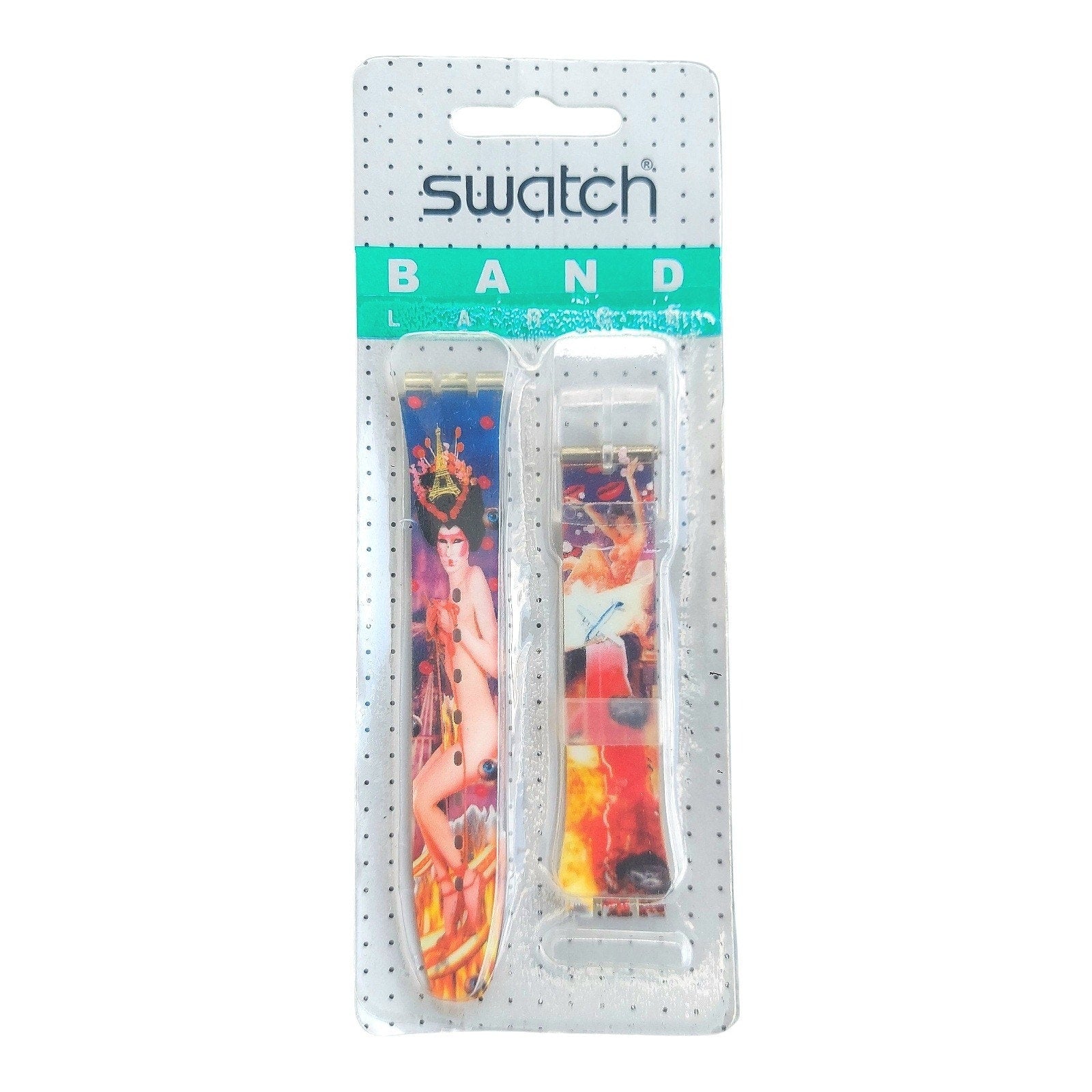 Rare Vintage Swatch Replacement Strap For Time Tranny Watch GZ163 Blister Pack