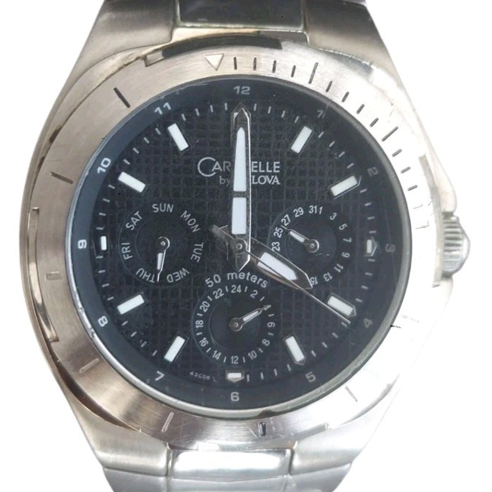 Caravelle Sport 43C08 Men's 42mm Stainless Steel Water Resistant Watch By Bulova