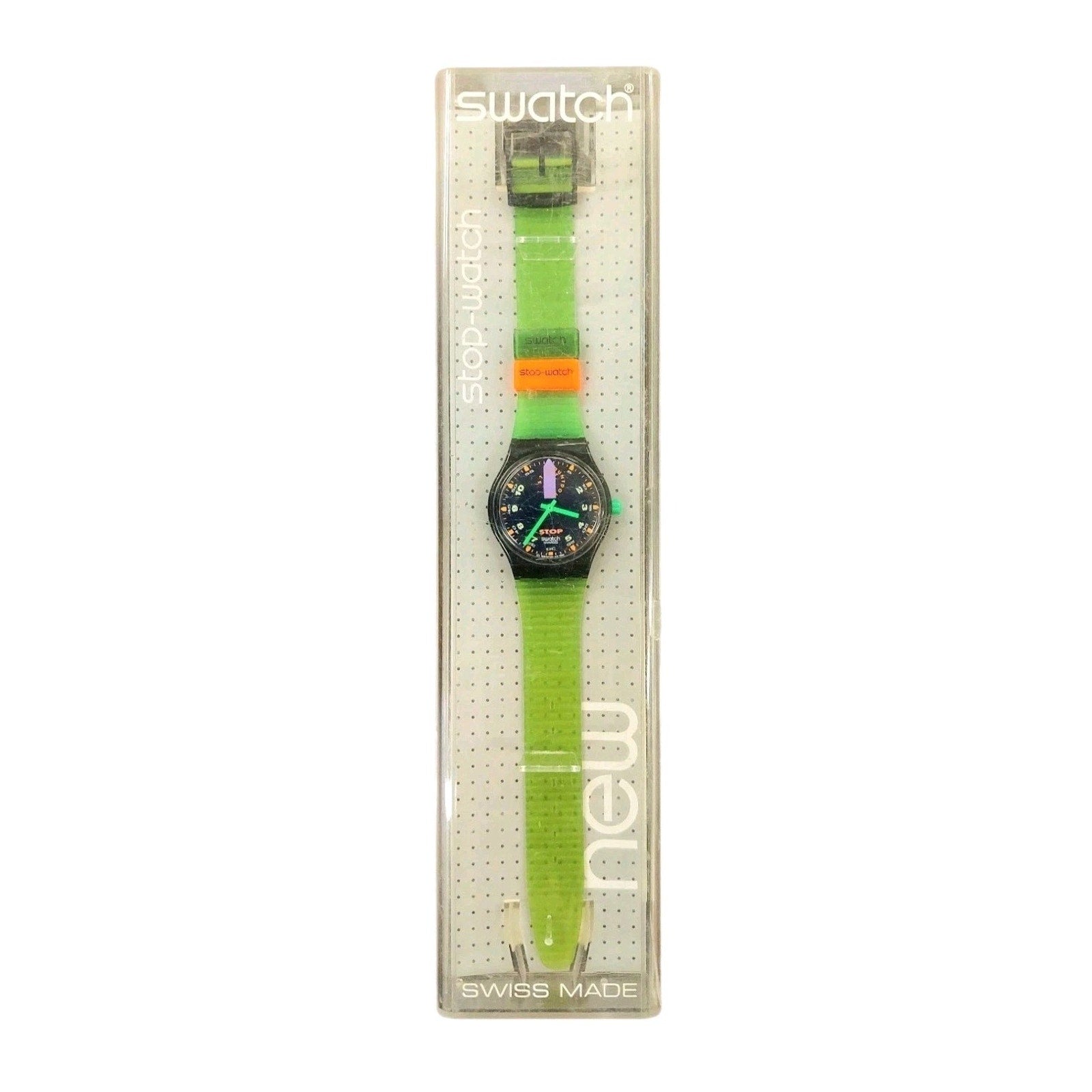 Vintage Swatch JESS RUSH SSSB100 1992 Stop Watch New Old Stock With Battery