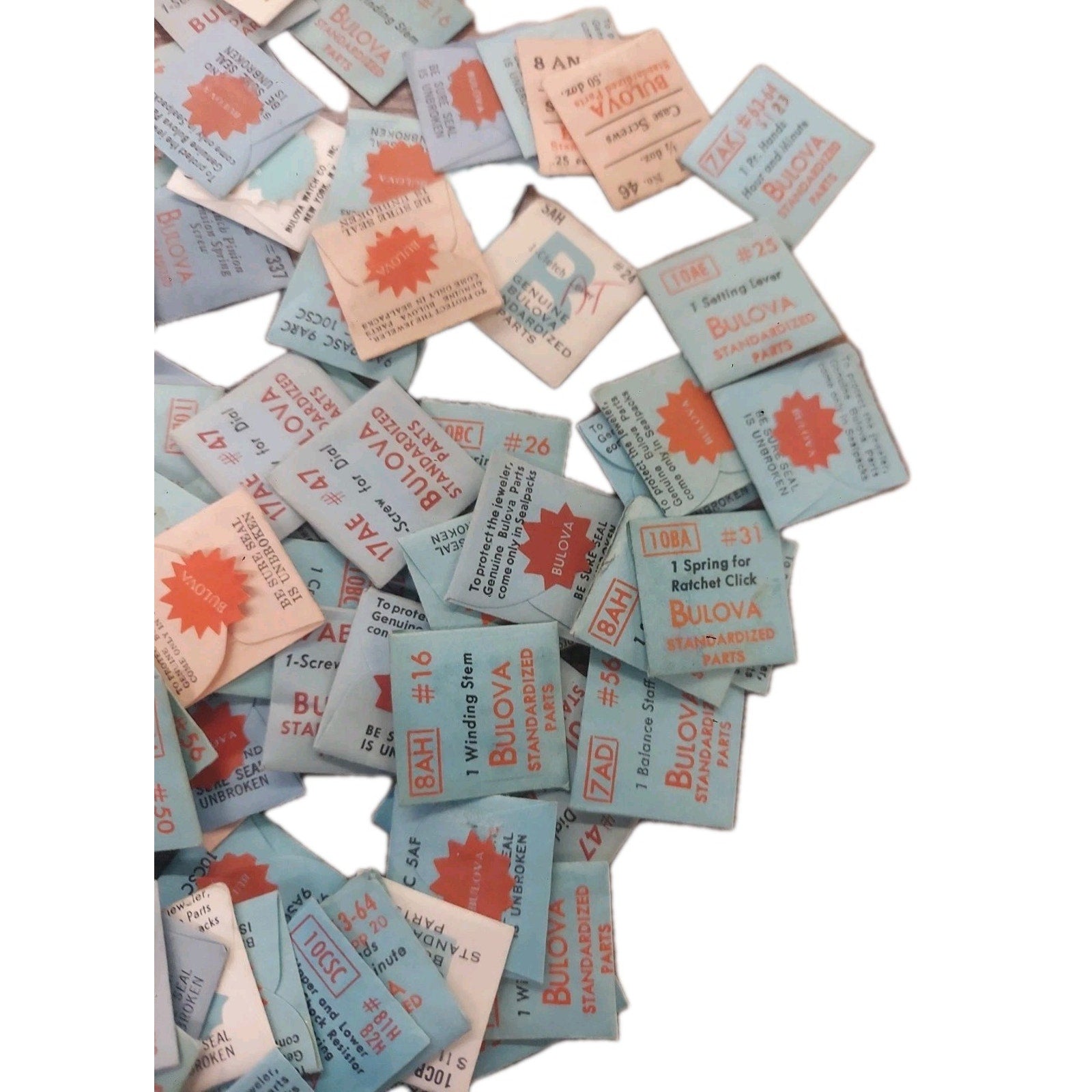 Watchmakers Lot 150 x Assorted Bulova Parts Winding Stems Click Springs & More